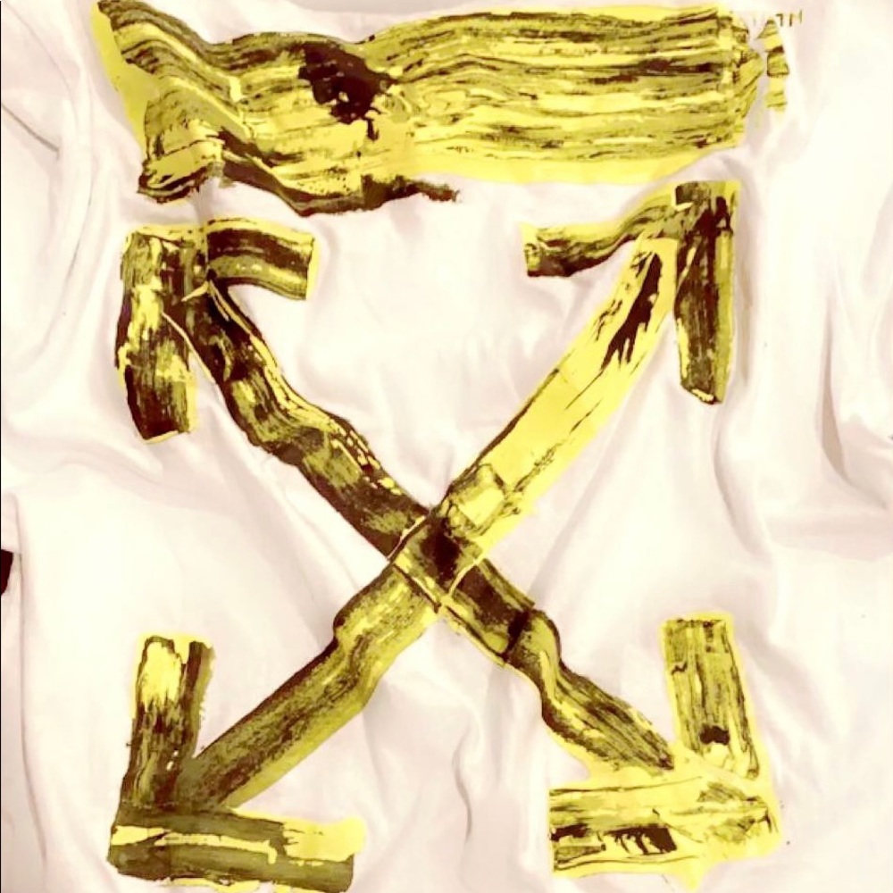 Off White - Acrylic Arrows S/S Slim T-Shirt Yellow